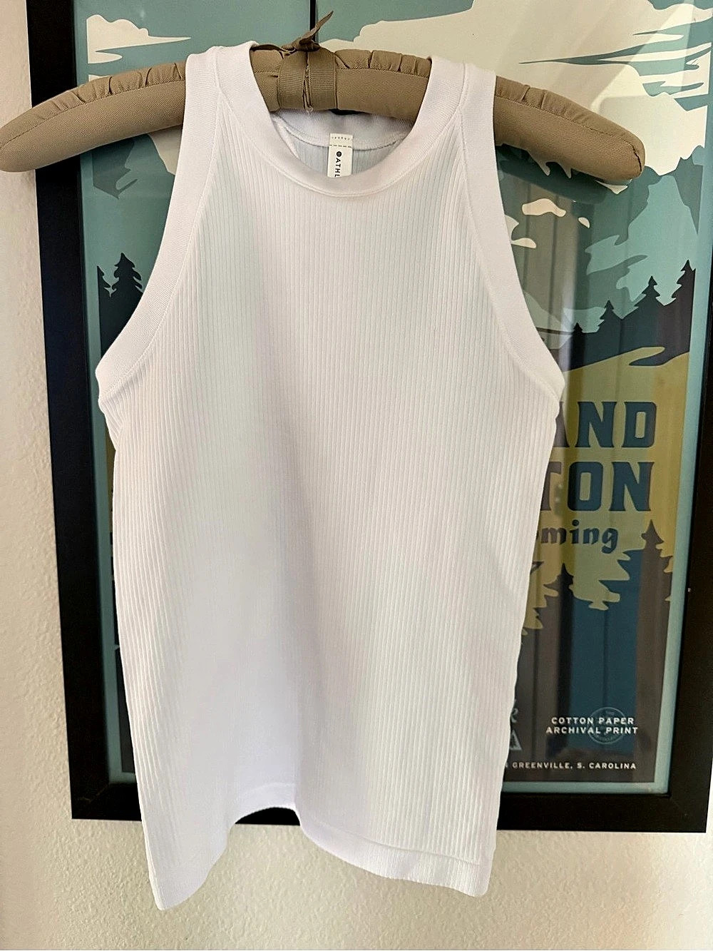 Athleta Renew Ribbed Tank Top in White Size XS Like New